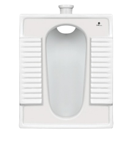 The ORISSA NEW SMALL Squatting Pan is a compact and durable sanitary fixture designed