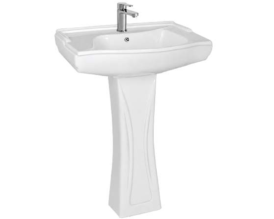 The One Piece Wash Basin is a stylish and space-saving bathroom fixture