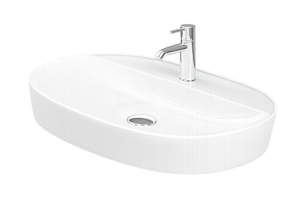Enhance your bathroom with the elegant Oval Top Art Bowl,