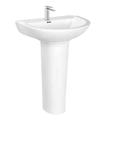 The BASIN PEDESTAL GALAXY is a stylish and space-saving bathroom fixture