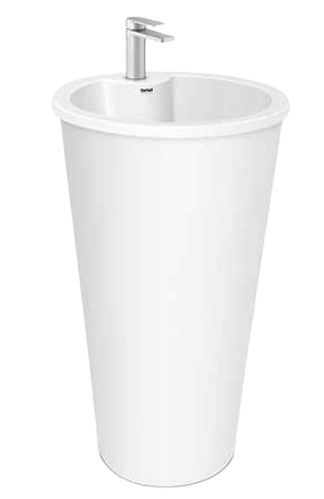 BASIN PEDESTAL ONE PIECE ROUND